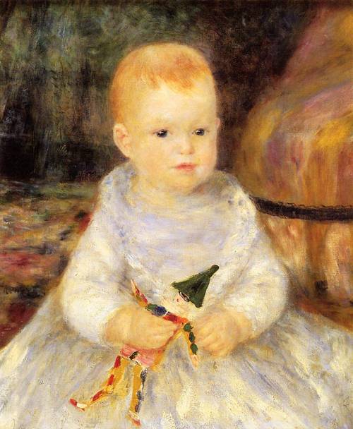 (image for) Pierre-Auguste Renoir paintings artwork Child with Punch Doll - Click Image to Close