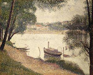 (image for) Handmade oil painting Copy paintings of famous artists Gray Weather Grande Jatte ca. 1888 - Click Image to Close