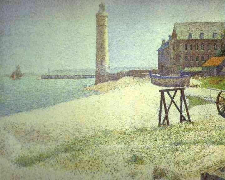 (image for) Handmade oil painting Copy paintings of famous artists Hospice And Lighthouse Honfleur 1886 - Click Image to Close