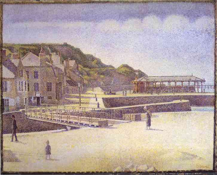 (image for) Handmade oil painting Copy paintings of famous artists Port En Bessin 1888 - Click Image to Close