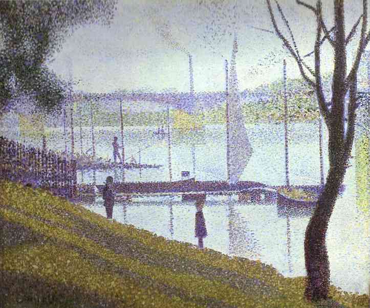 (image for) Handmade oil painting Copy paintings of famous artists The Bridge At Courbevoie 1886-67 - Click Image to Close