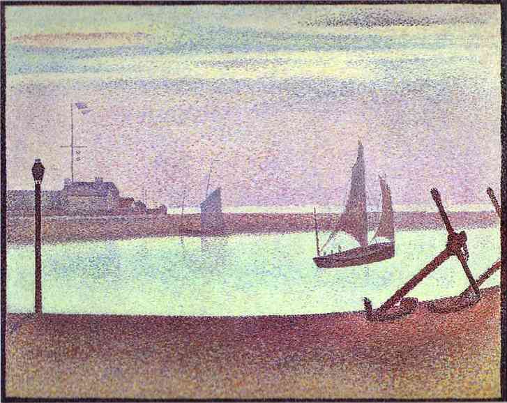 (image for) Handmade oil painting Copy paintings of famous artists The Channel Of Gravelines Evening 1890 - Click Image to Close
