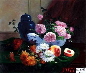 (image for) Still Life, Handmade oil painting on Canvas:still life F0077 - Click Image to Close