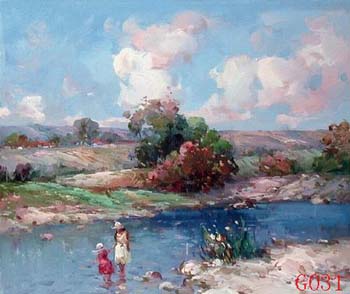 (image for) Landscape, Handmade oil painting on Canvas:G0031 - Click Image to Close