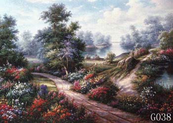 (image for) Landscape, Handmade oil painting on Canvas:G0038 - Click Image to Close