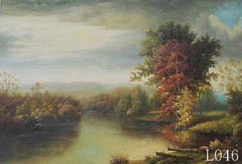 (image for) Landscape, Handmade oil painting on Canvas: L0046 - Click Image to Close