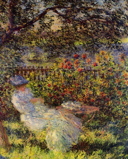 (image for) Claude Oscar Monet paintings art Alice Hoschede In The Garden - Click Image to Close