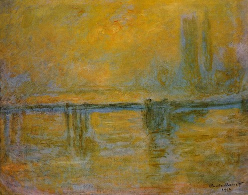 (image for) Claude Oscar Monet paintings artwork Charing Cross Bridge Fog - Click Image to Close