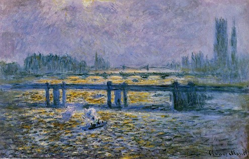 (image for) Monet paintings Charing Cross Bridge Reflections On The Thames - Click Image to Close