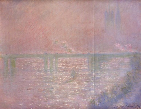 (image for) Handmade oil painting Copy paintings of famous artists Claude Oscar Monet art Charing Cross Bridge II - Click Image to Close