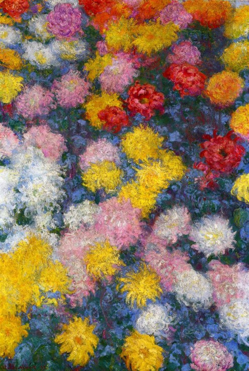 (image for) Handmade oil painting Copy paintings of famous artists Claude Oscar Monet paintings art Chrysanthemums3 - Click Image to Close