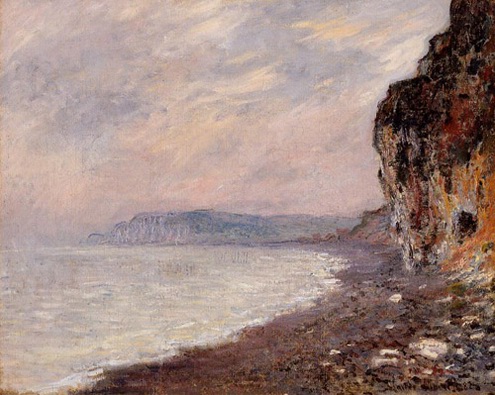 (image for) Claude Oscar Monet paintings art Cliffs At Pourville In The Fog - Click Image to Close