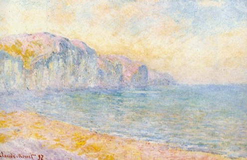 (image for) Claude Oscar Monet paintings artwork Cliffs At Pourville Morning - Click Image to Close
