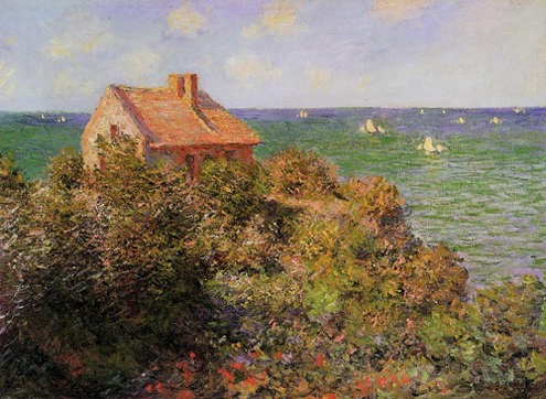 (image for) Monet paintings Fishermans Cottage at Varengeville 1882 - Click Image to Close