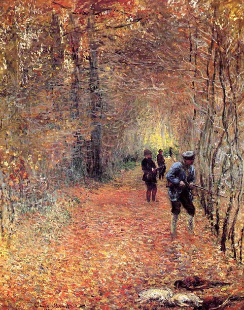 (image for) Claude Oscar Monet paintings art Hunting (aka The Shoot) 1876 - Click Image to Close