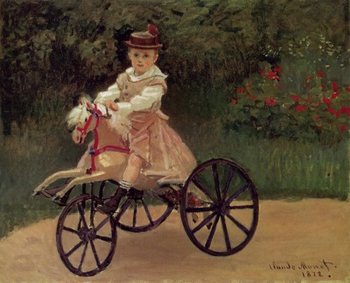 (image for) Claude Monet Paintings art Jean Monet on His Horse Tricycle 1872 - Click Image to Close
