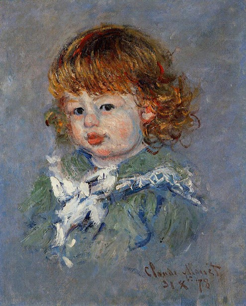 (image for) Claude Monet Painting Jean-Pierre Hoschede called Bebe Jean 1878 - Click Image to Close