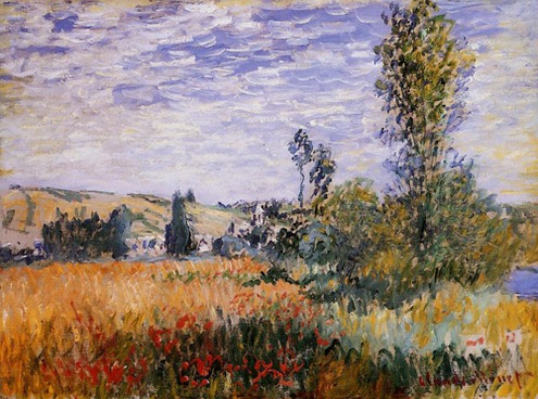 (image for) Claude Monet Paintings artwork Landscape at Vetheuil 1880 - Click Image to Close