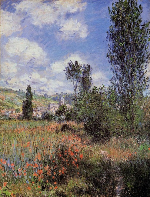 (image for) Claude Monet art Lane in the Poppy Fields Ile Saint-Martin 1880 - Click Image to Close