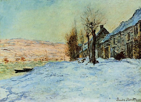 (image for) Claude Monet Paintings artwork Lavacourt Sun and Snow 1879 - Click Image to Close