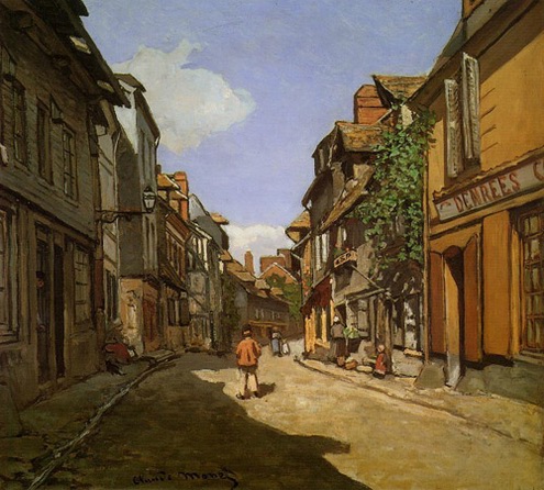 (image for) Claude Monet Paintings art Le Rue de La Bavolle at Honfleur 1864 - Click Image to Close