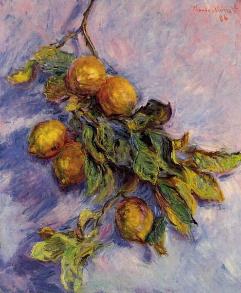 (image for) Claude Monet Paintings artwork Lemons on a Branch 1884 - Click Image to Close