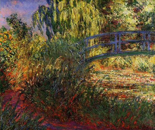 (image for) Claude Monet Paintings art Path along the Water-Lily Pond 1900 - Click Image to Close