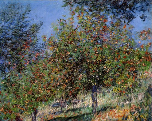(image for) Claude Monet Paintings Apple Trees On The Chantemesle Hill - Click Image to Close