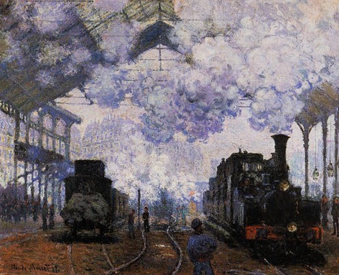 (image for) Claude Oscar Monet paintings art Arrival At Saint Lazare Station - Click Image to Close