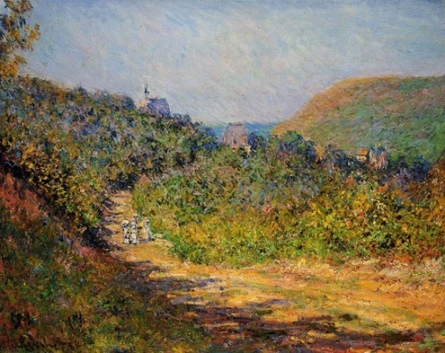 (image for) Handmade oil painting Copy paintings of famous artists Claude Oscar Monet paintings At Les Petit Dalles - Click Image to Close