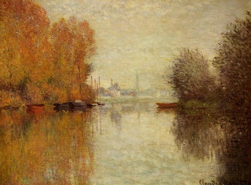 (image for) Claude Oscar Monet paintings Autumn On The Seine At Argenteuil - Click Image to Close