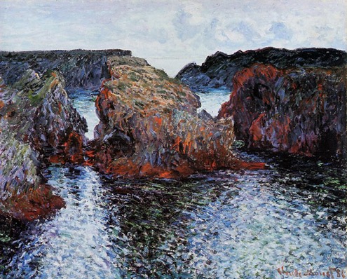 (image for) Claude Oscar Monet artwork Belle-Ile Rocks at Port-Goulphar 1886 - Click Image to Close