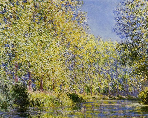 (image for) Claude Oscar Monet paintings artwork Bend in the River Epte 1888 - Click Image to Close