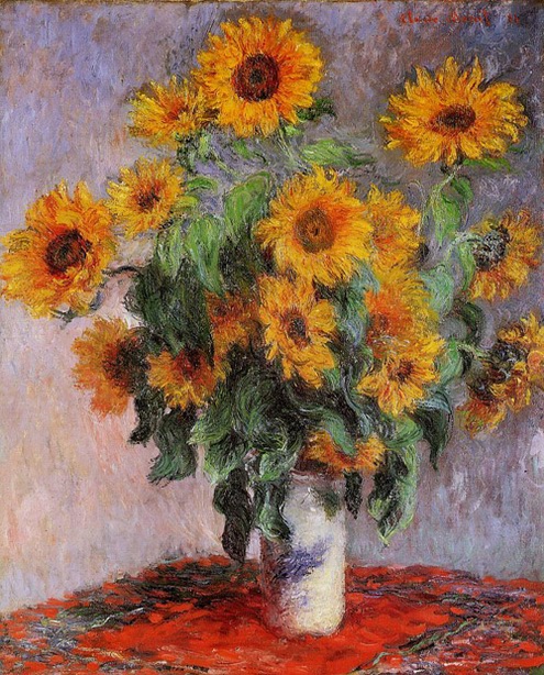 (image for) Claude Oscar Monet paintings artwork Bouquet Of Sunflowers - Click Image to Close