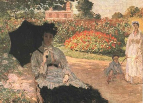 (image for) Claude Oscar Monet Camille In The Garden With Jean And His Nanny - Click Image to Close