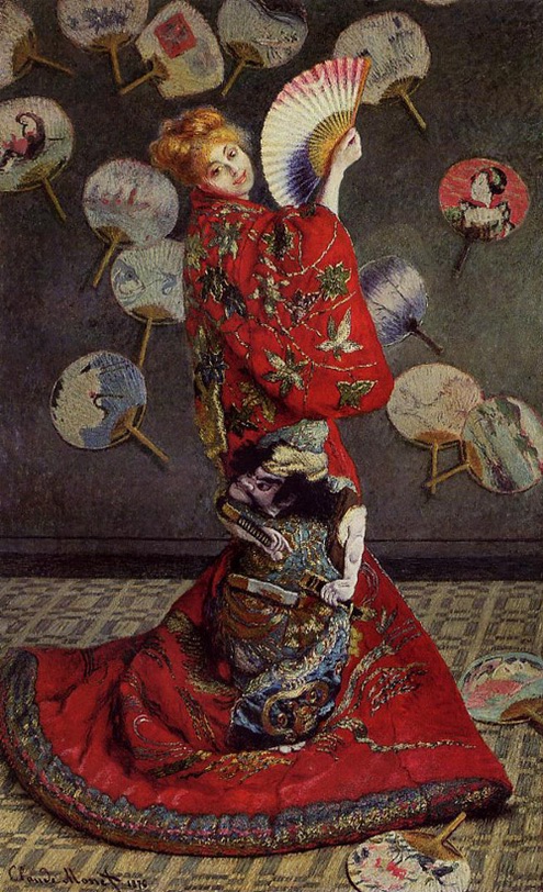 (image for) Handmade oil painting Copy paintings of famous artists Camille Monet in Japanese Costume 1876 - Click Image to Close