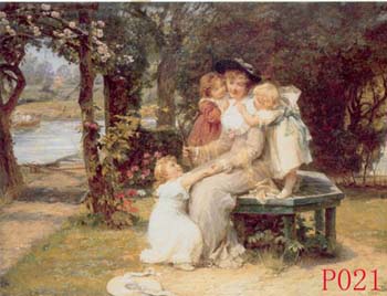(image for) Non-Famous Artist or Original oil painting on canvas:PeopleP021 - Click Image to Close