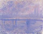 (image for) Handmade Oil painting for home canvas, oil painting framed canvas for living room Claude Oscar Monet art Charing Cross Bridge7