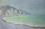 (image for) Handmade Oil painting for home canvas, oil painting framed canvas for living room Claude Oscar Monet paintings Cliff at Pourville