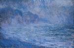 (image for) Claude Oscar Monet paintings artwork Cliffs At Pourville Rain