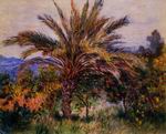 (image for) Handmade Oil painting for home canvas, oil painting framed canvas for living room Claude Oscar Monet art A Palm Tree At Bordighera