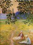 (image for) Monet paintings Evening in the Meadow at Giverny (detail) 1888