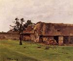 (image for) Handmade oil painting Copy paintings of famous artists Claude Oscar Monet art Farm near Honfleur 1864