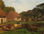 (image for) Claude Oscar Monet paintings artwork Farmyard in Normandy 1863