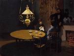 (image for) Handmade Oil painting for home canvas, oil painting framed canvas for living room Claude Oscar Monet art An Interior After Dinner