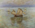 (image for) Claude Oscar Monet paintings art Fishing Boats at Pourville 1882