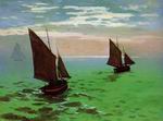(image for) Claude Oscar Monet paintings art Fishing Boats at Sea 1868-1869