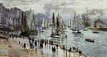 (image for) Monet paintings Fishing Boats Leaving the Port of Le Havre 1874