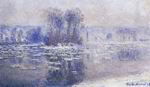 (image for) Handmade oil painting Copy paintings of famous artists Claude Oscar Monet art Floes at Bennecourt 1893