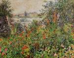 (image for) Handmade Oil painting for home canvas, oil painting framed canvas for living room Claude Oscar Monet art Flowers at Vetheuil 1881